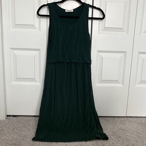 Dark Green Nursing Tank Dress